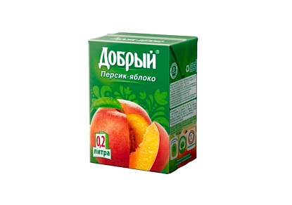 Сок Добрый Яблоко-персик 0,2л.